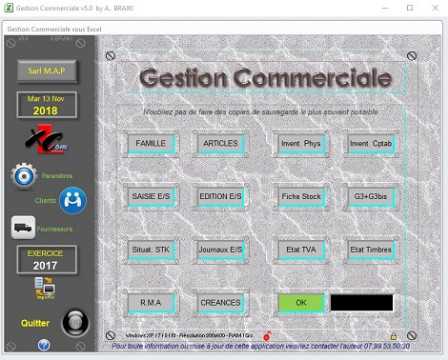 Gestion Commerciale Excel v5.0